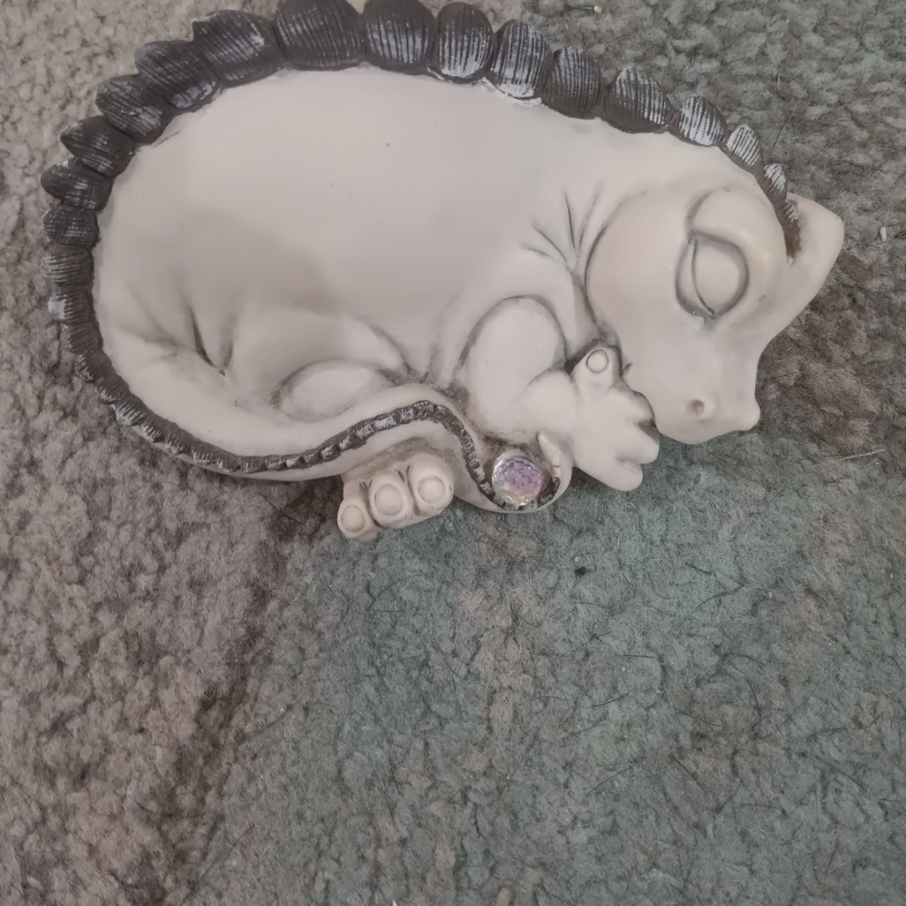 Ceramic Sleeping Dinosaur Figurine